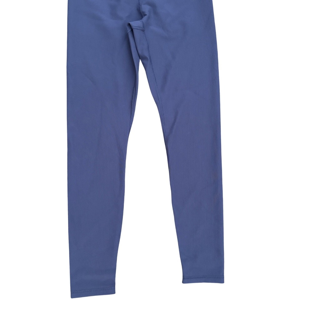 WILO Ribbed High Waist Leggings Blue Athleisure Workout Pants Size‎ S - Picture 3 of 5